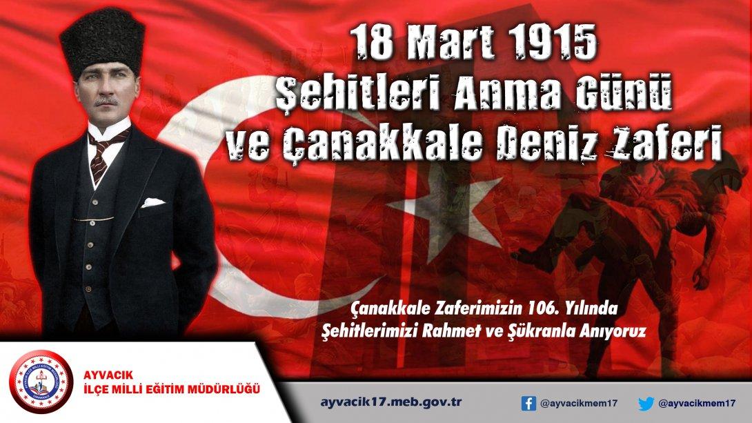 18 Mart Çanakkale Deniz Zaferinin 106. Yıl Dönümü