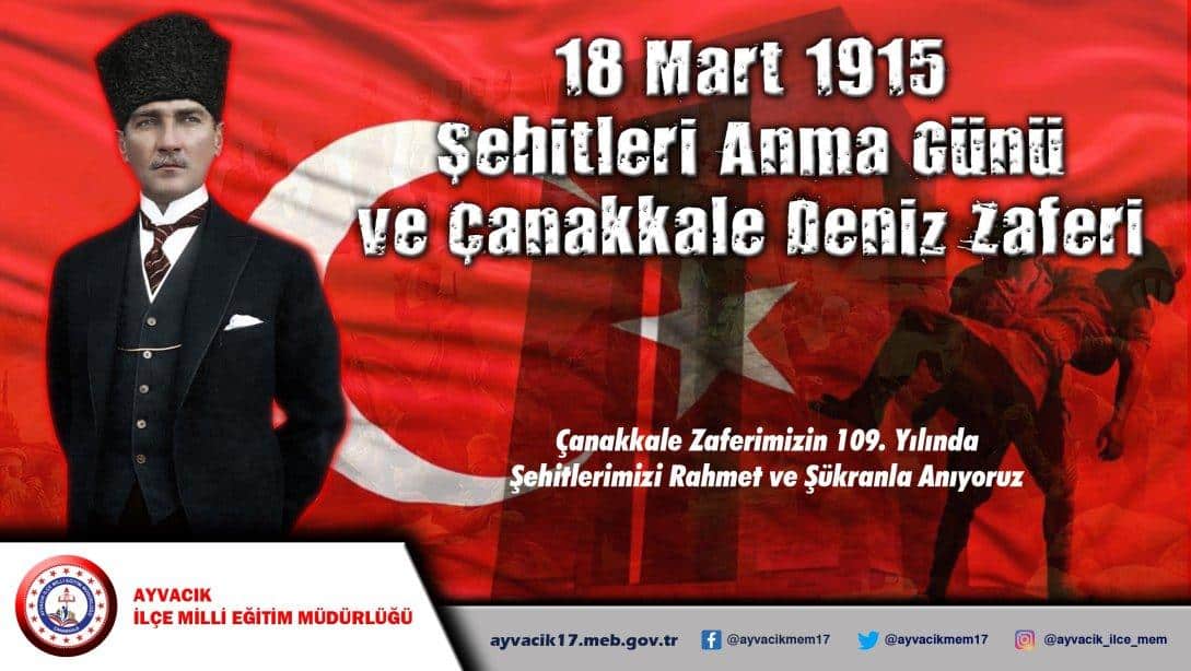 18 Mart Çanakkale Deniz Zaferinin 109. Yıl Dönümü